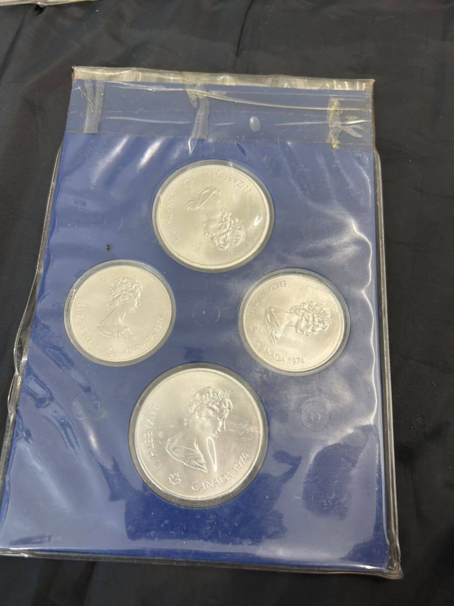 銀貨 カナダ モントリオールオリンピック 1976年 記念銀貨 5ドル 8枚 10ドル 8枚 4枚セット まとめて4セット Issue Ⅱ Ⅲ の画像5