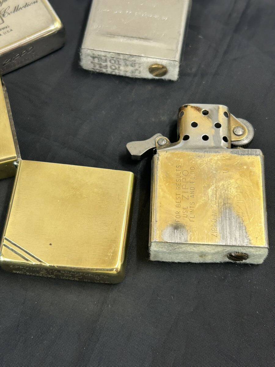 ZIPPO ジッポー オイルライター 1989年製 筆記体 I Vシルバーカラー ジッポー 1989年製 G V ゴールドカラー 2点セット 火花確認済みの画像6