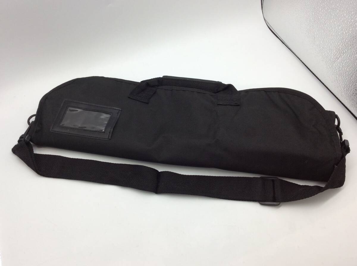 #0766 藤次郎 ソフトナイフバッグ 黒 布製 持ち運び 包丁ケース 入れ物 カバン 鞄 かばん ブラック ストラップ 収納 全長約50㎝の画像4