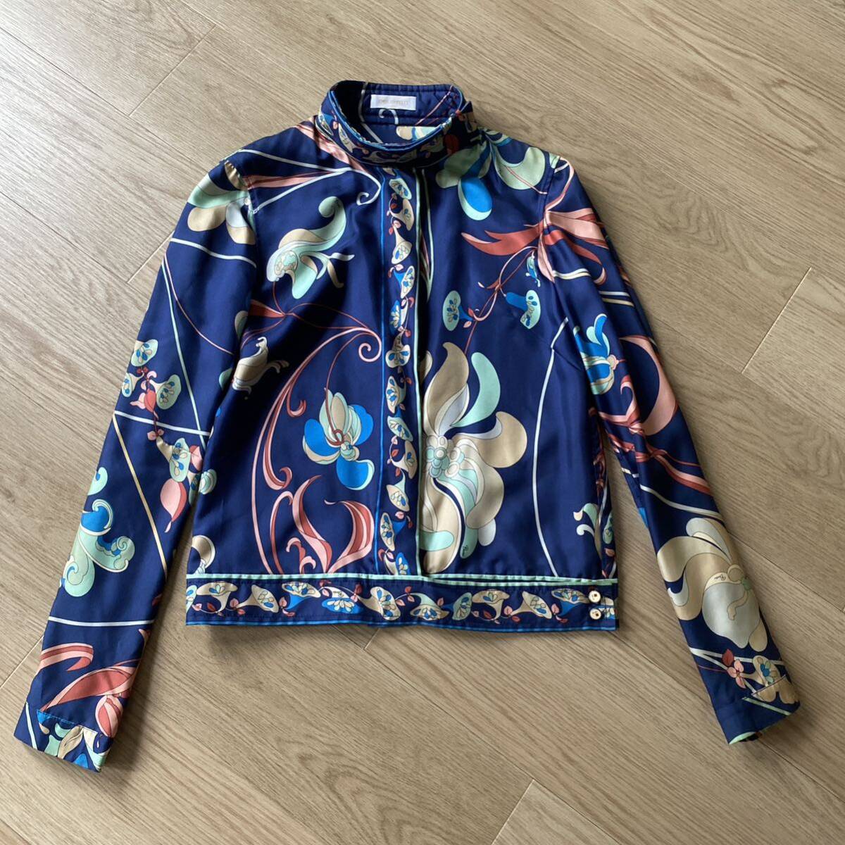 新品EMILIO PUCCI エミリオ プッチ シルクシャツジャケット 新品EMILIO PUCCI エミリオ プッチ シルクシャツジャケット