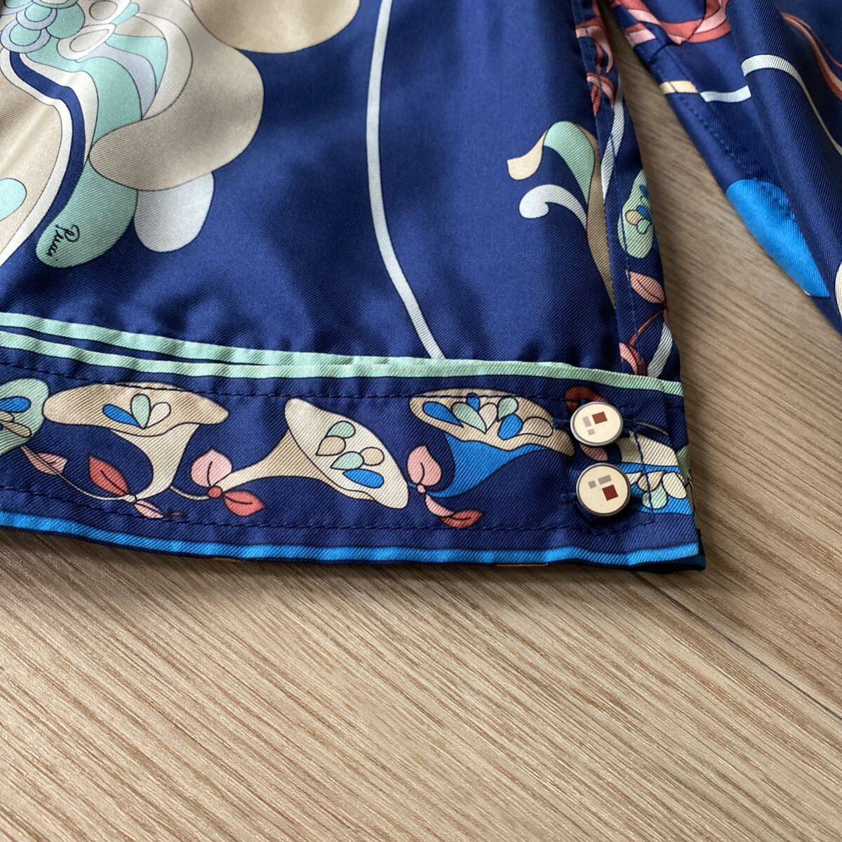 新品EMILIO PUCCI エミリオ プッチ シルクシャツジャケット 新品EMILIO PUCCI エミリオ プッチ シルクシャツジャケット