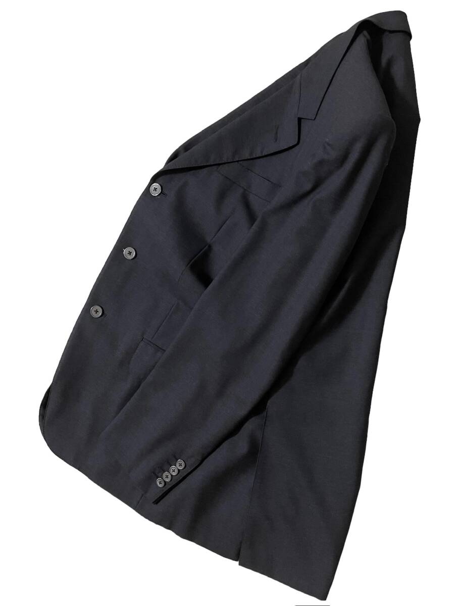 イヴサンローラン SAINT LAURENT イタリア製 ビッグロゴ 3ボタン ジャケット パンツ スーツ セットアップ 上下セット 上46の画像4