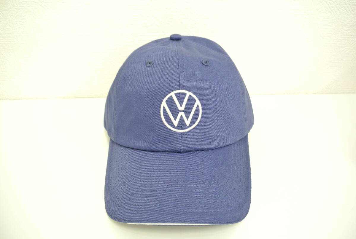ファッション祭 フォルクスワーゲン ロゴ入り キャップ ブルー系 コットン100% フリーサイズ 未使用 保管品 帽子 野球帽 青 VW VOLKSWAGEN_画像2
