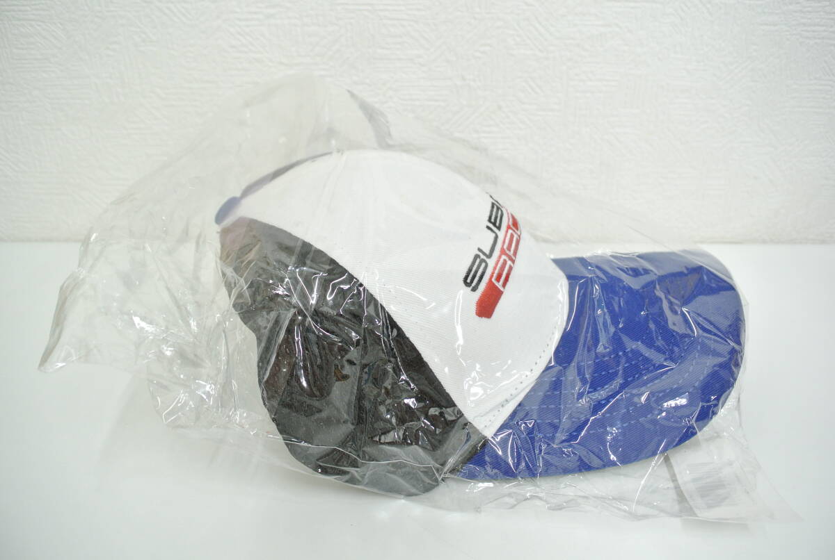 ファッション祭 スバル レーシング ロゴ入り キャップ ブルー 57-60cm 未使用 保管品 帽子 野球帽 ゴルフにも 刺繍 SUBARU RACINGの画像4