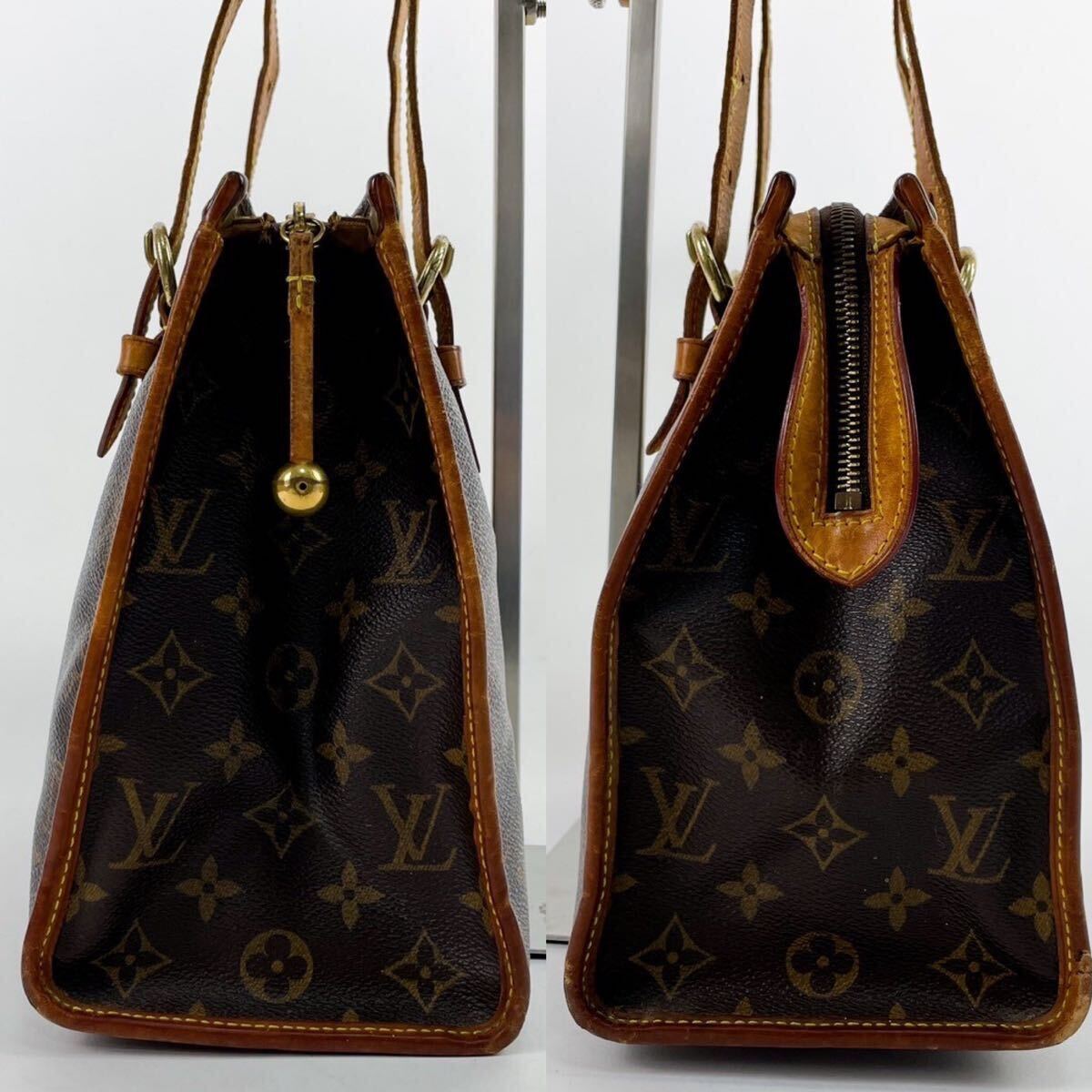 1円 ◎定価12万 『大人の逸品』 LOUIS VUITTON ルイヴィトン トートバッグ ポパンクールオ M40007 モノグラム ブラウン◎_画像4