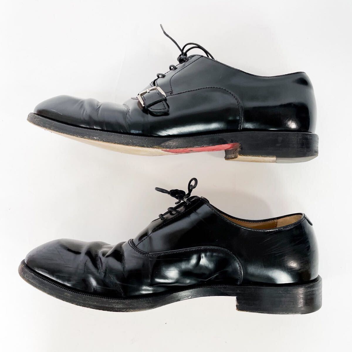 Christian Louboutin クリスチャン ルブタン レザー ビジネスシューズ サイズ40(約25cm) ブラック 革靴 の画像5