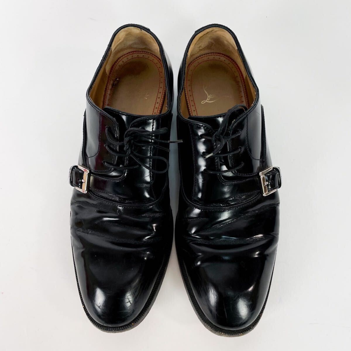 Christian Louboutin クリスチャン ルブタン レザー ビジネスシューズ サイズ40(約25cm) ブラック 革靴 の画像2