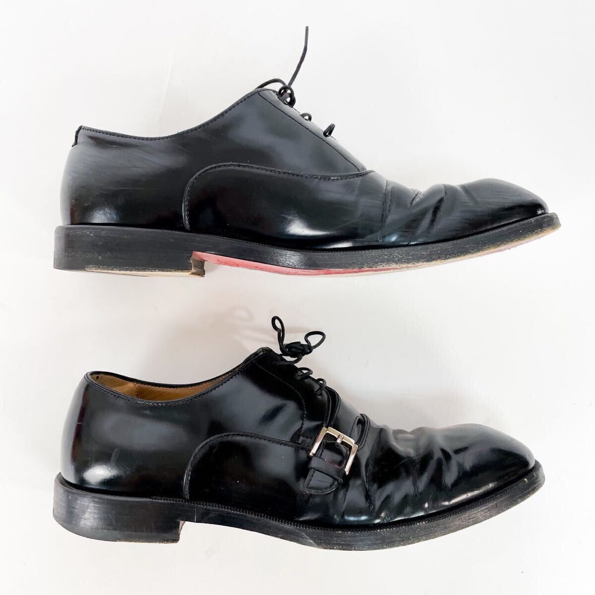 Christian Louboutin クリスチャン ルブタン レザー ビジネスシューズ サイズ40(約25cm) ブラック 革靴 の画像6