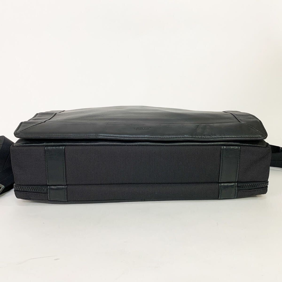 [ ultimate beautiful goods ] Lanvin LANVIN tote bag business bag original leather black black A4 possible business bag men's work bag briefcase 