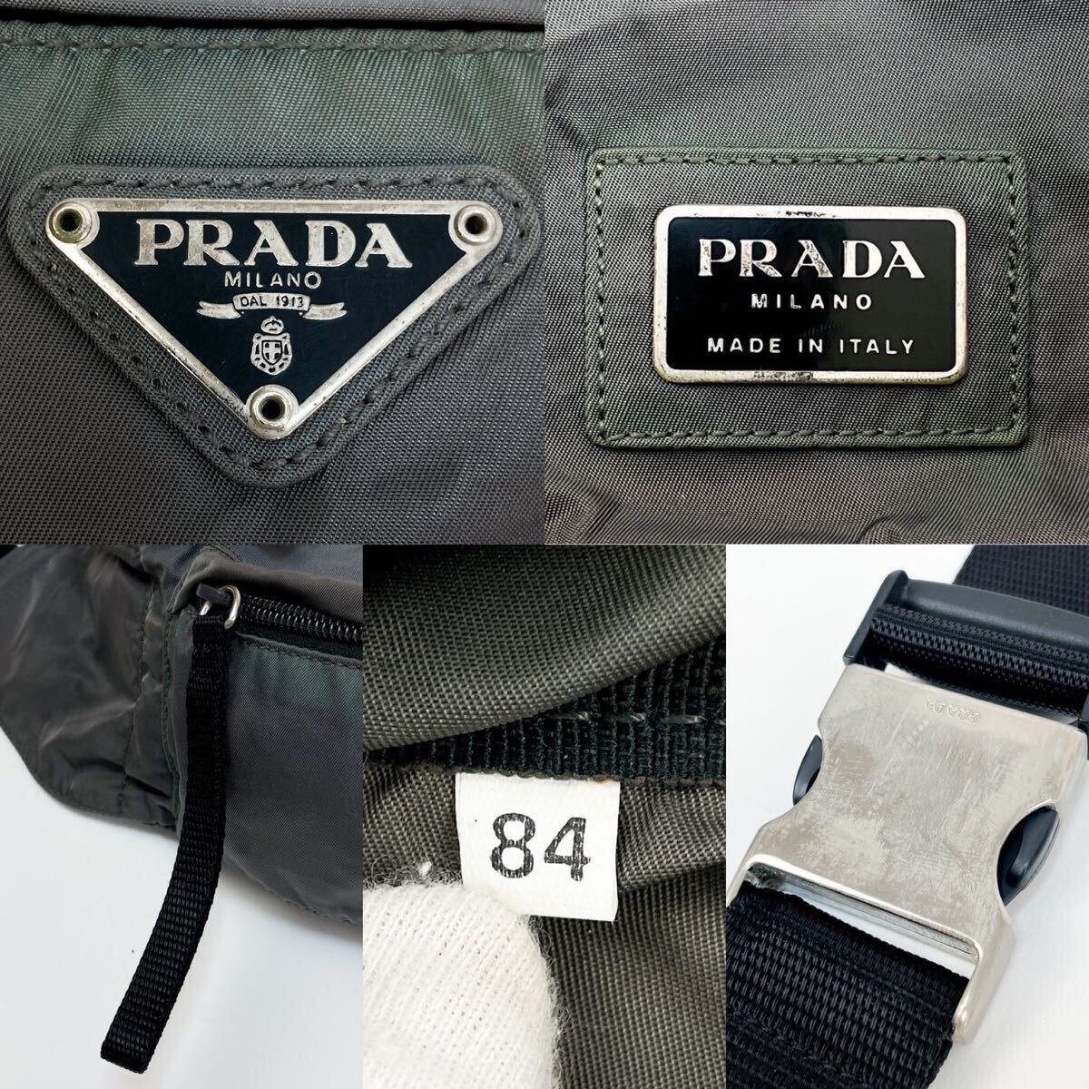 PRADA プラダ テスート ボディバッグ ウエストポーチ バッグ ナイロン メンズ_画像10