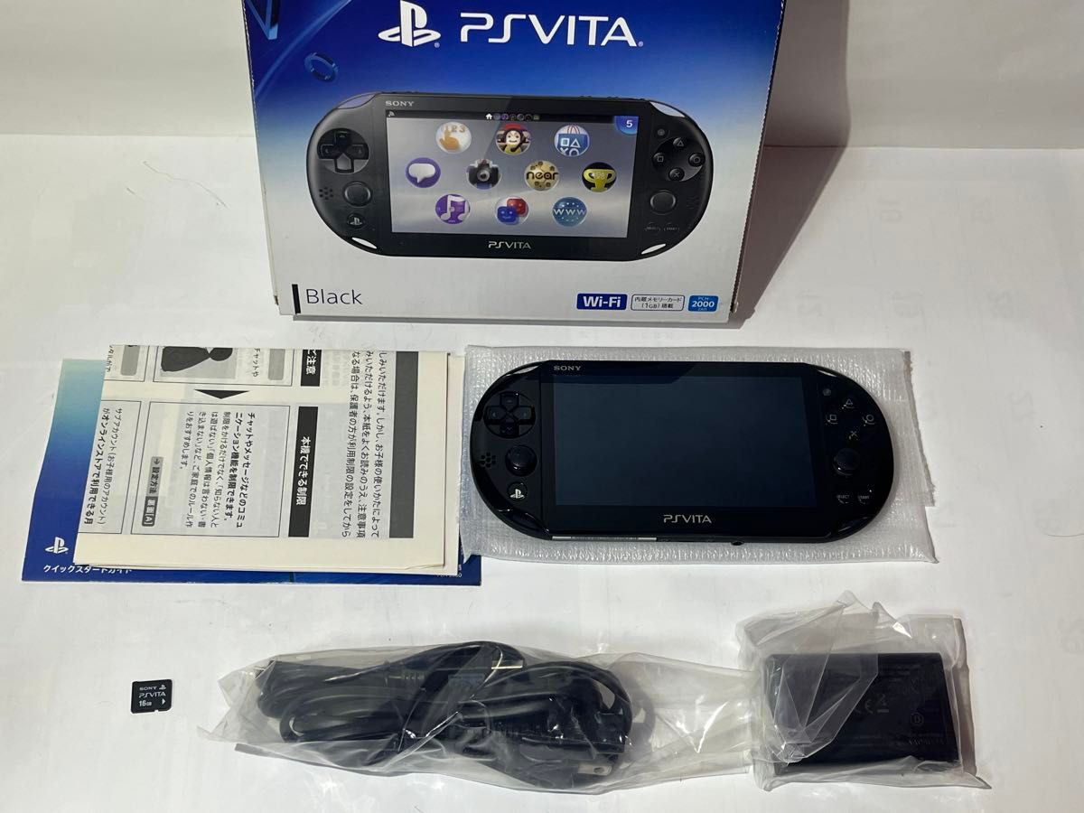 極美品　SONY PSVITA 2000 Wi-Fiモデル ブラック　メモリーカード16GB 初期化