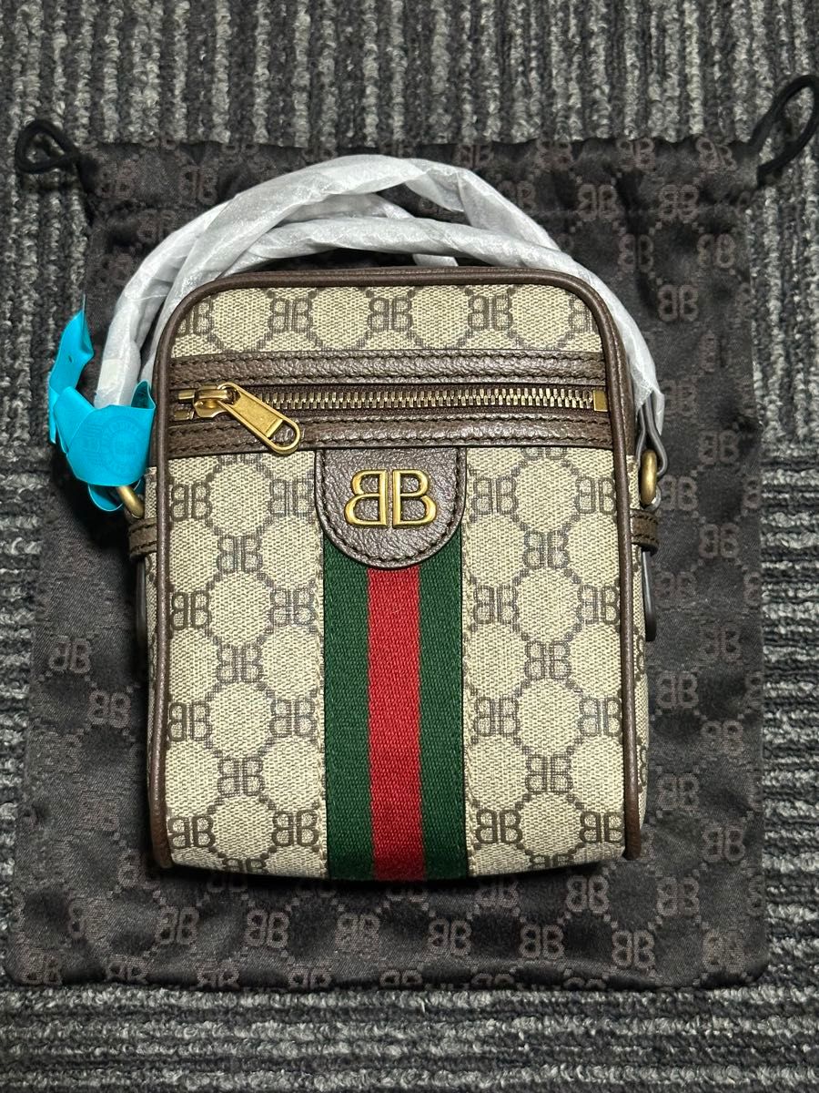 GUCCI x BALENCIAGA Shoulder Bag Beige