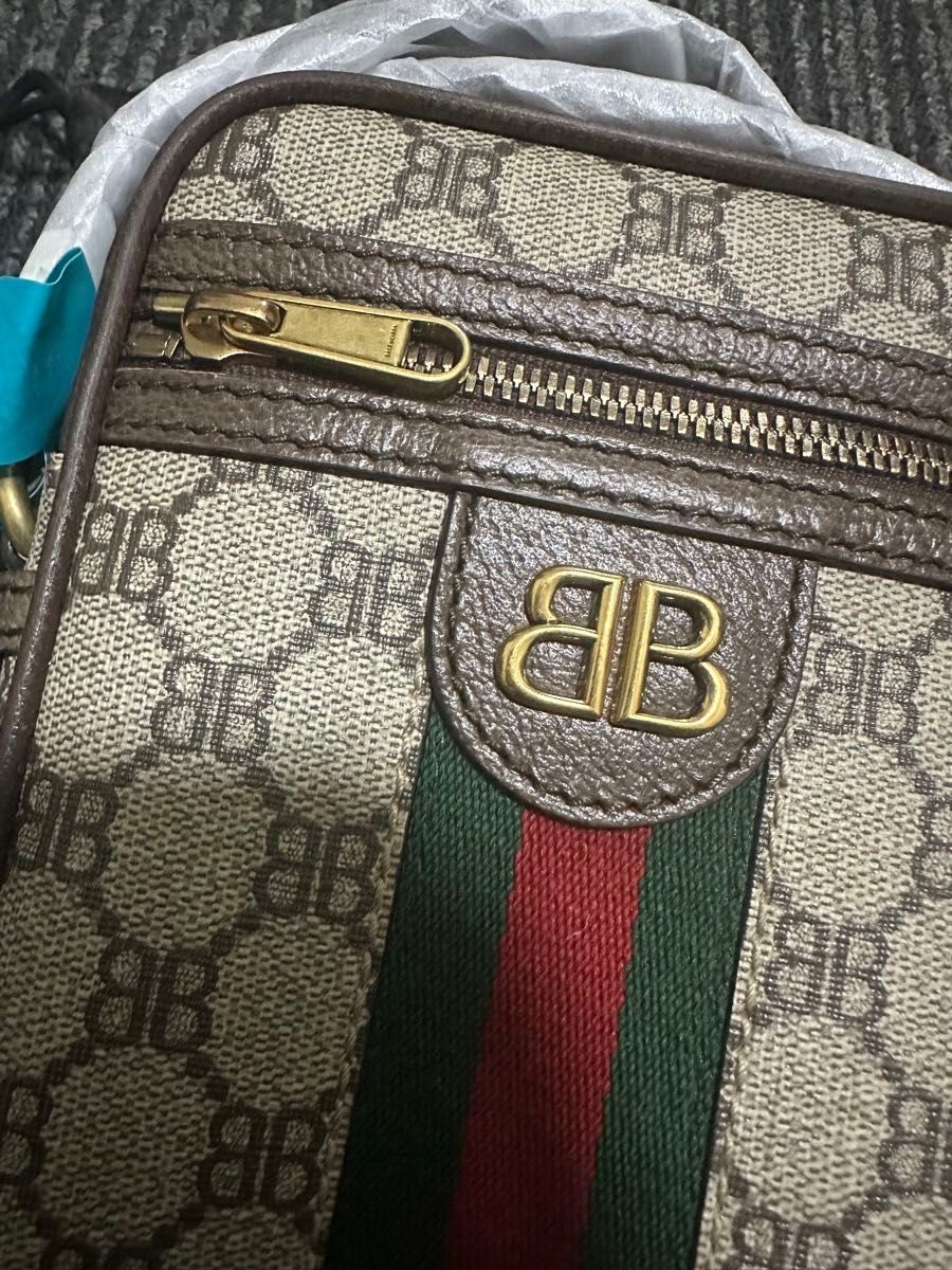 GUCCI x BALENCIAGA Shoulder Bag Beige