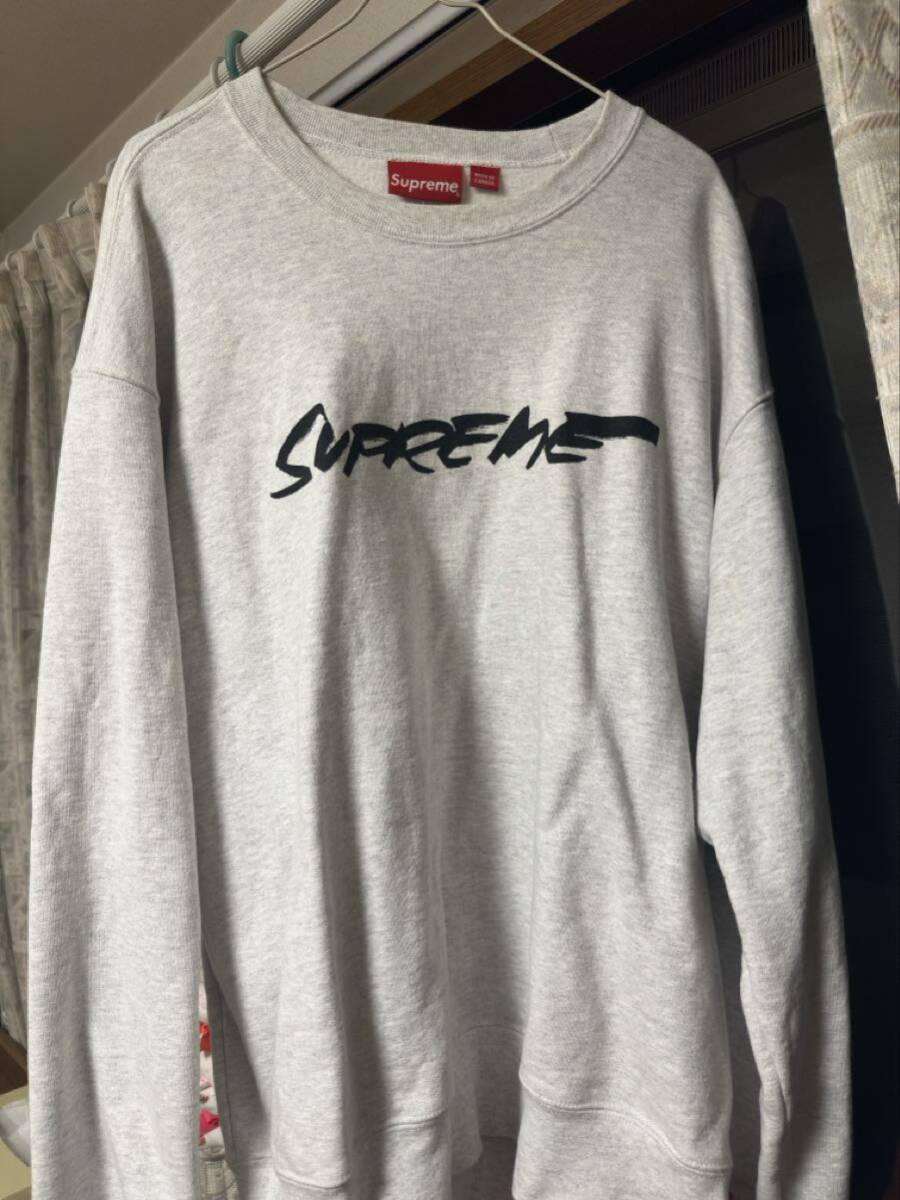 Supreme Futura Logo Crewneck グレー シュプリーム Lサイズの画像1