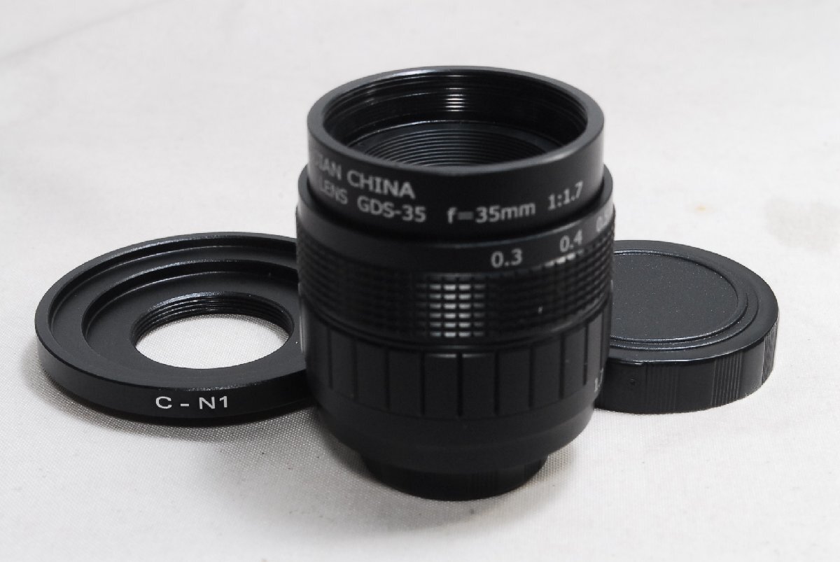 ★新品未使用品★Fujian CCTV 35mm F1.7 ブラック Nikon ニコン C-N1 ミラーレス Cマウントレンズ★マウントアダプターの画像1