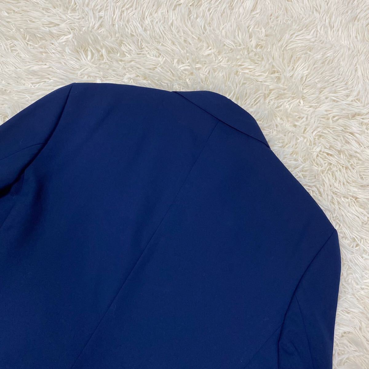 美品 XL レーヨン混 ブルー サイズ ザラ テーラードジャケット スーツ 青 ZARA 春夏 メンズ ブレザー 紳士服 アウター SLIM TAILORINGの画像8