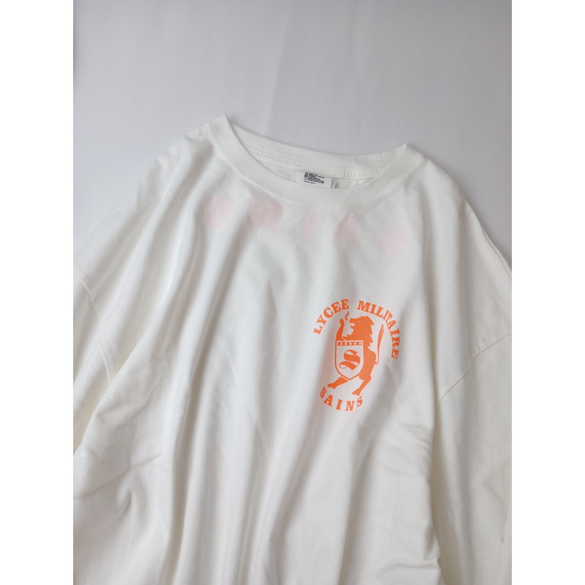 22AW THE SHINZONEsin Zone ATHLETIC LONG TEEa attrition сhick long T cut and sewn tops long sleeve white orange 