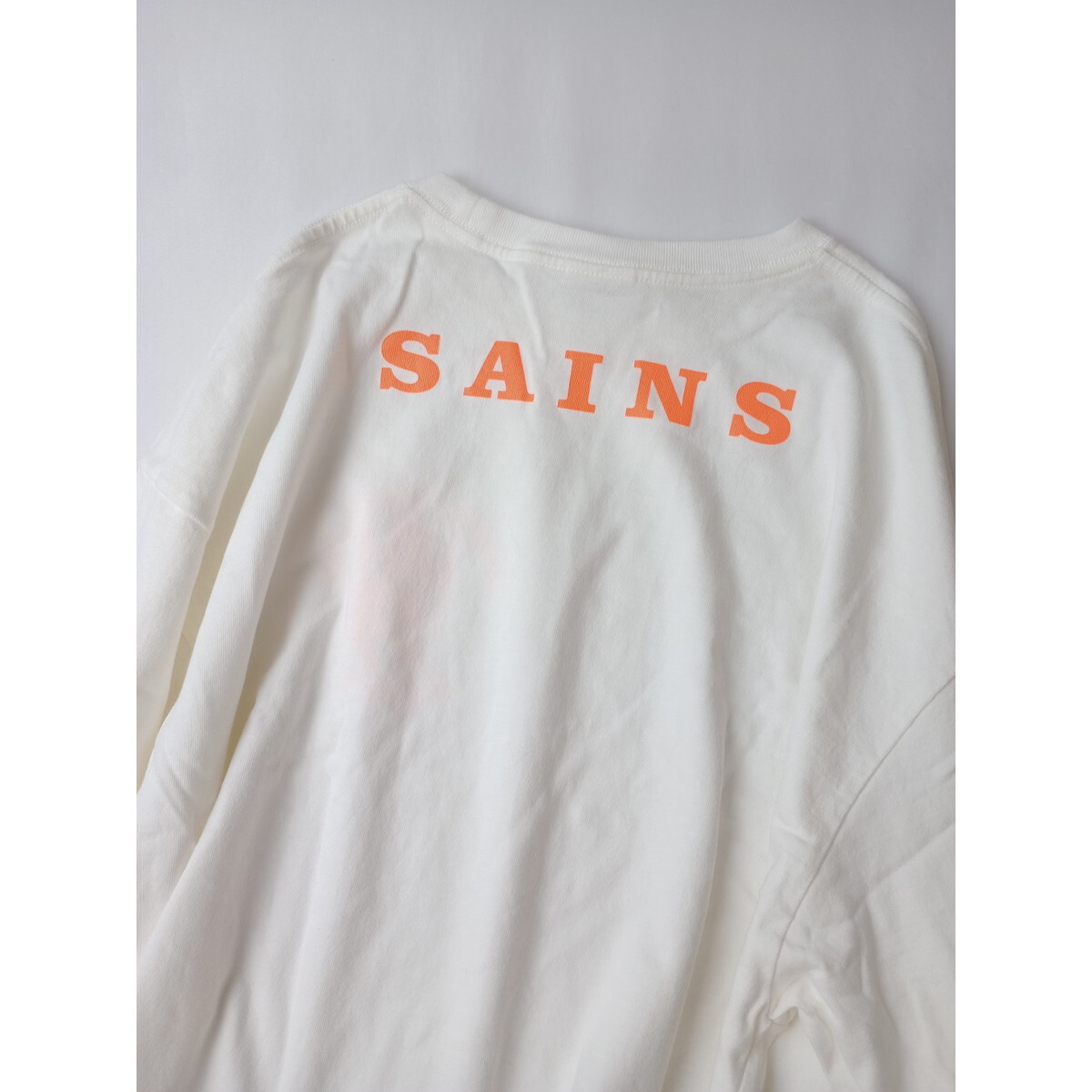 22AW THE SHINZONEsin Zone ATHLETIC LONG TEEa attrition сhick long T cut and sewn tops long sleeve white orange 