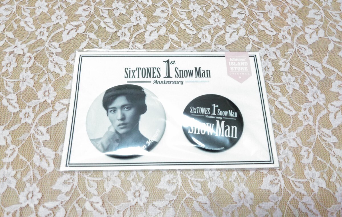 【未開封】 Snow Man 目黒蓮 缶バッジ Johnnys’ ISLAND STORE 1st Anniversary グッズ_画像1