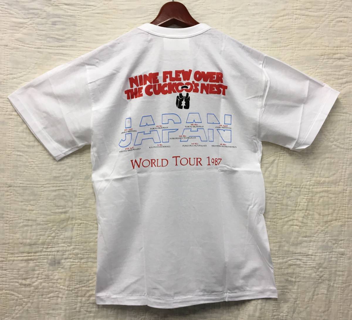 [デッドストック 希少 ビンテージ 80s GBR]PAUL YOUNG 1987 WORLD TOUR TEE ポールヤング ワールドツアー Tシャツ ホワイト_画像2
