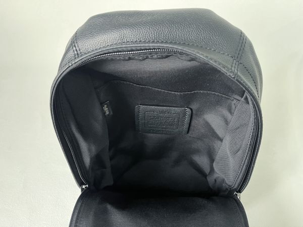 コーチ COACH アウトレット ボディバッグ ワンショルダーバッグ レザー ブラック メンズ 保存袋付き 新品未使用の画像3