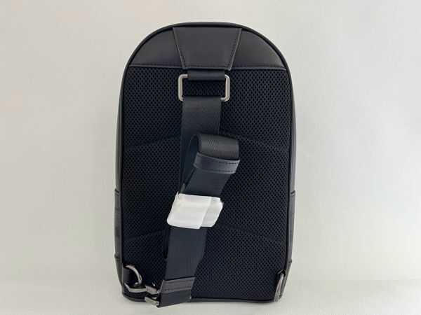 コーチ COACH ボディバッグ ワンショルダーバッグ PVC+レザー ブラック メンズ 保存袋付き 新品未使用の画像2