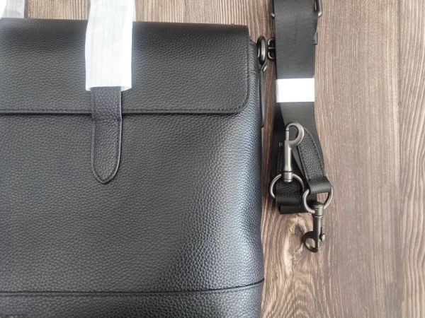 コーチ COACH アウトレット 本革 2WAY ビジネスバッグ ブリーフケース メンズ F75757 ブラック 保存袋付き 新品未使用の画像3