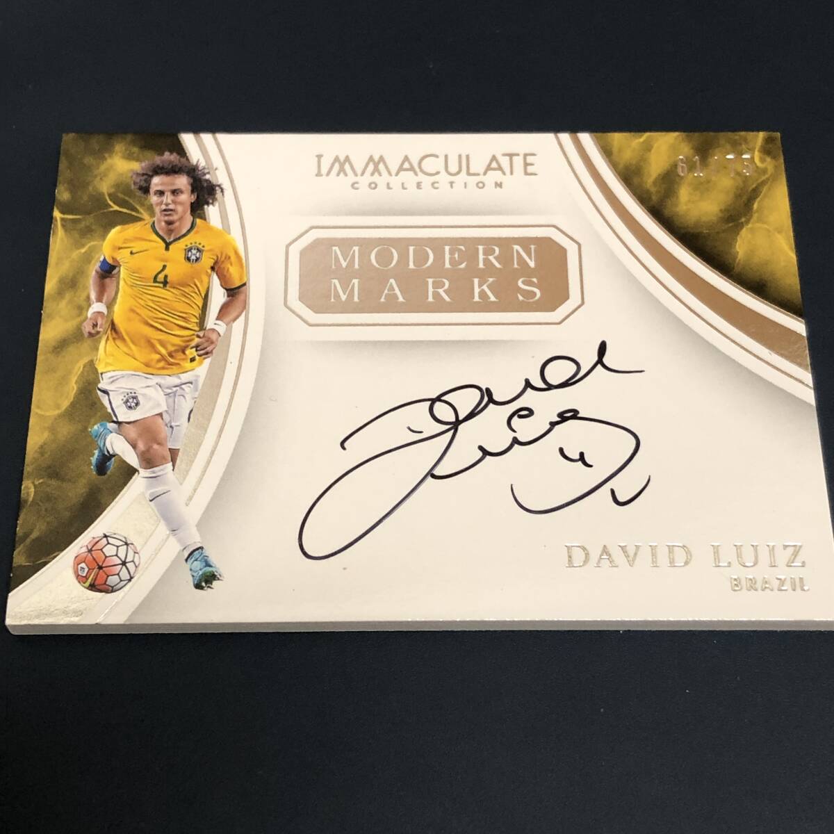 2017 Panini Immaculate Collection Soccer David Luiz Brazil Modern Marks Autographs 直筆サインカード /75枚限定 の画像1