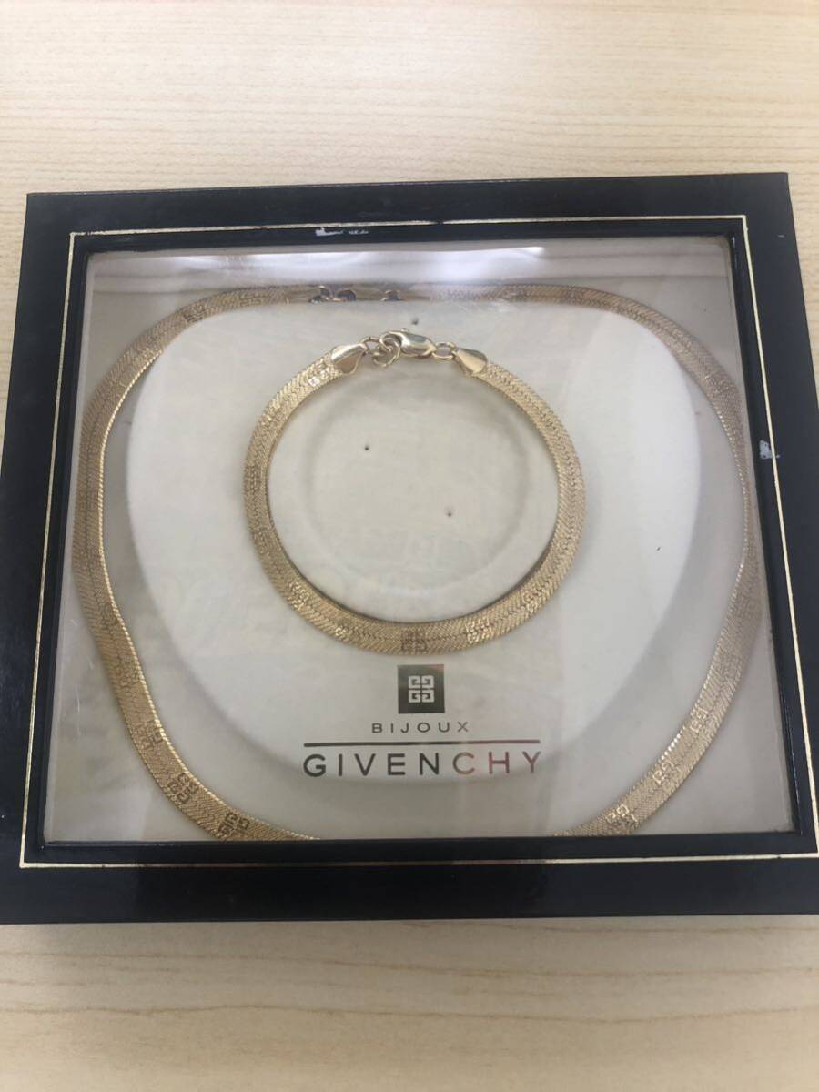 GIVENCHY ジバンシー ネックレス ブレスレット2点セットアクセサリー ヴィンテージ メッキアクセサリー_画像2