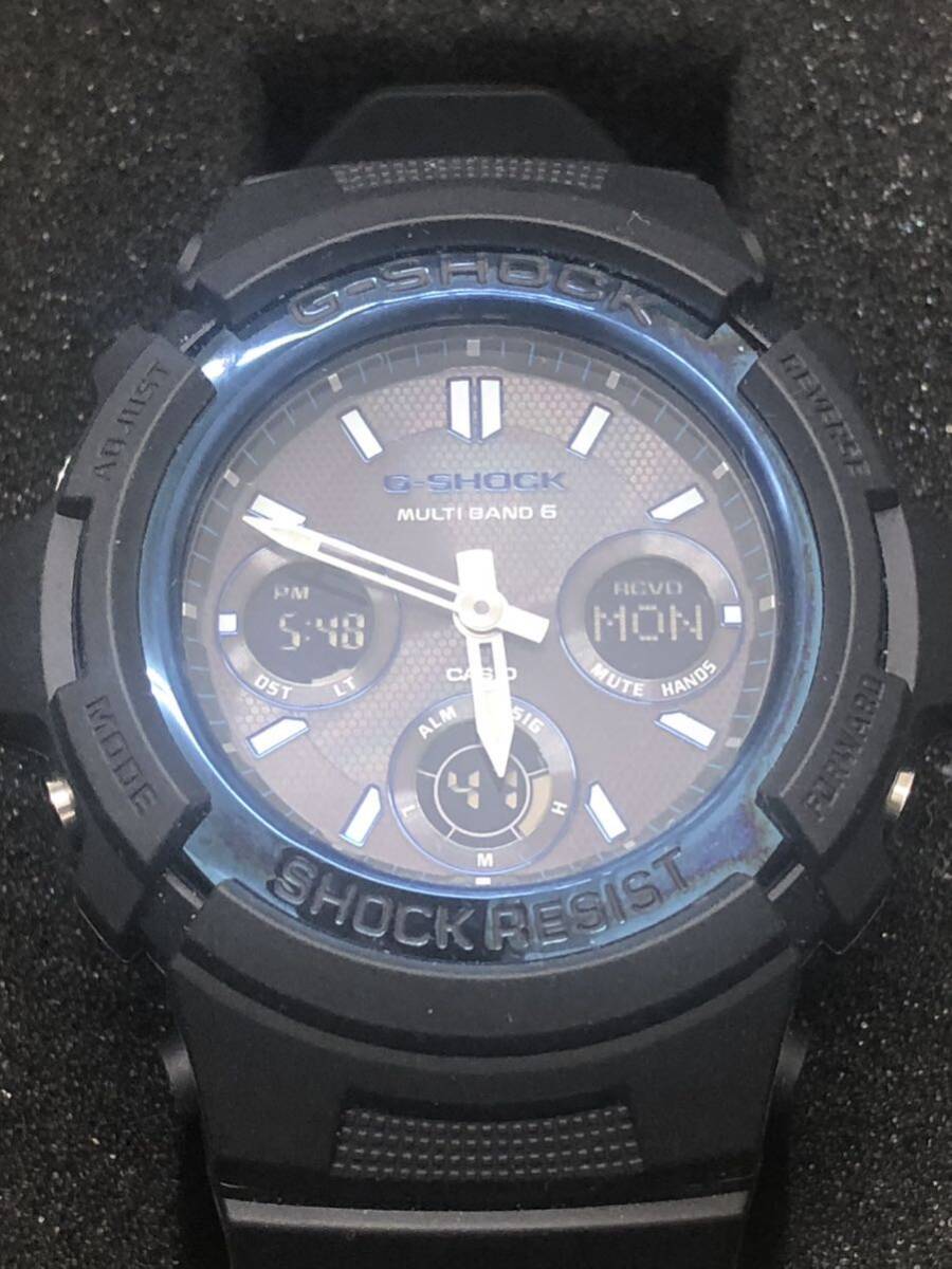 CASIO カシオ G-SHOCK Gショック AWG-M100A 電波ソーラー 腕時計 デジアナ ブラック の画像1