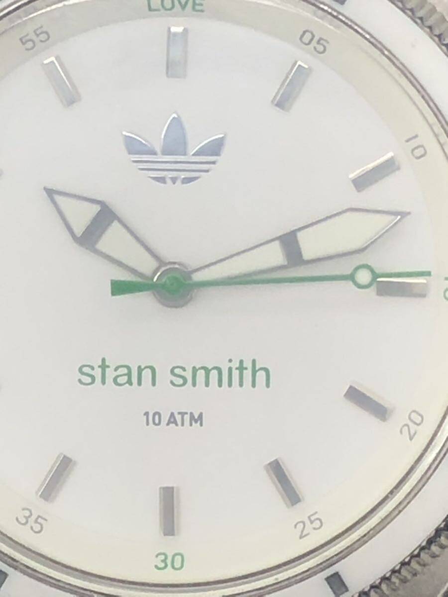 アディダス ADIDAS スタンスミス STAN SMITH クオーツ 腕時計 ADH3007 稼動品 ベルトコマ付き_画像7