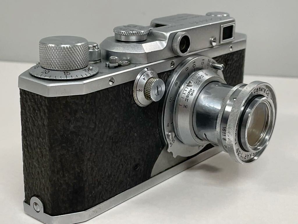 希少 キャノン Canon SⅡ フィルムカメラ レンジファインダーカメラ SERENAR 1:3.5 f=5cm レンズ Made in Occupied Japan 刻印 _画像2