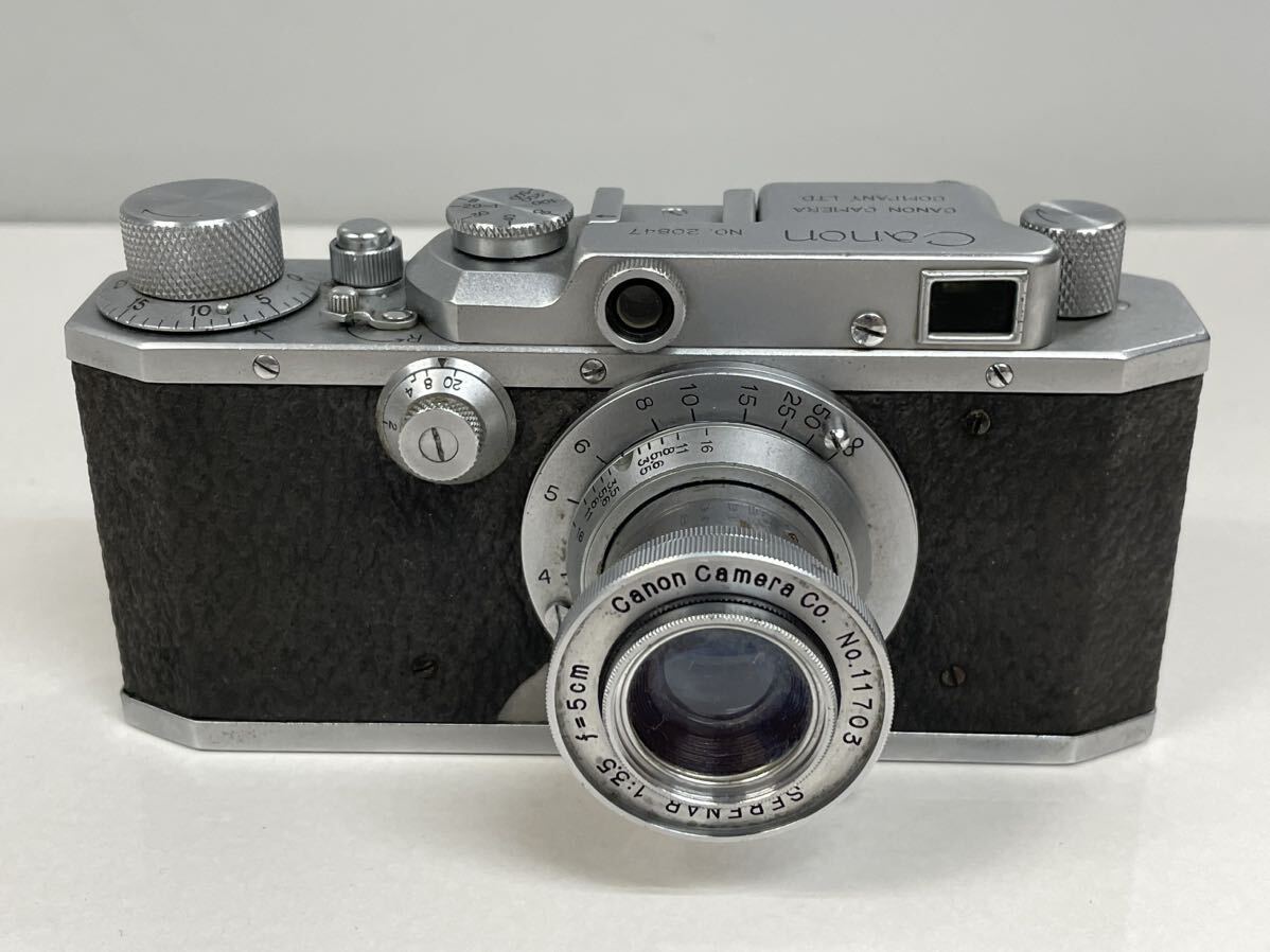 希少 キャノン Canon SⅡ フィルムカメラ レンジファインダーカメラ SERENAR 1:3.5 f=5cm レンズ Made in Occupied Japan 刻印 _画像3