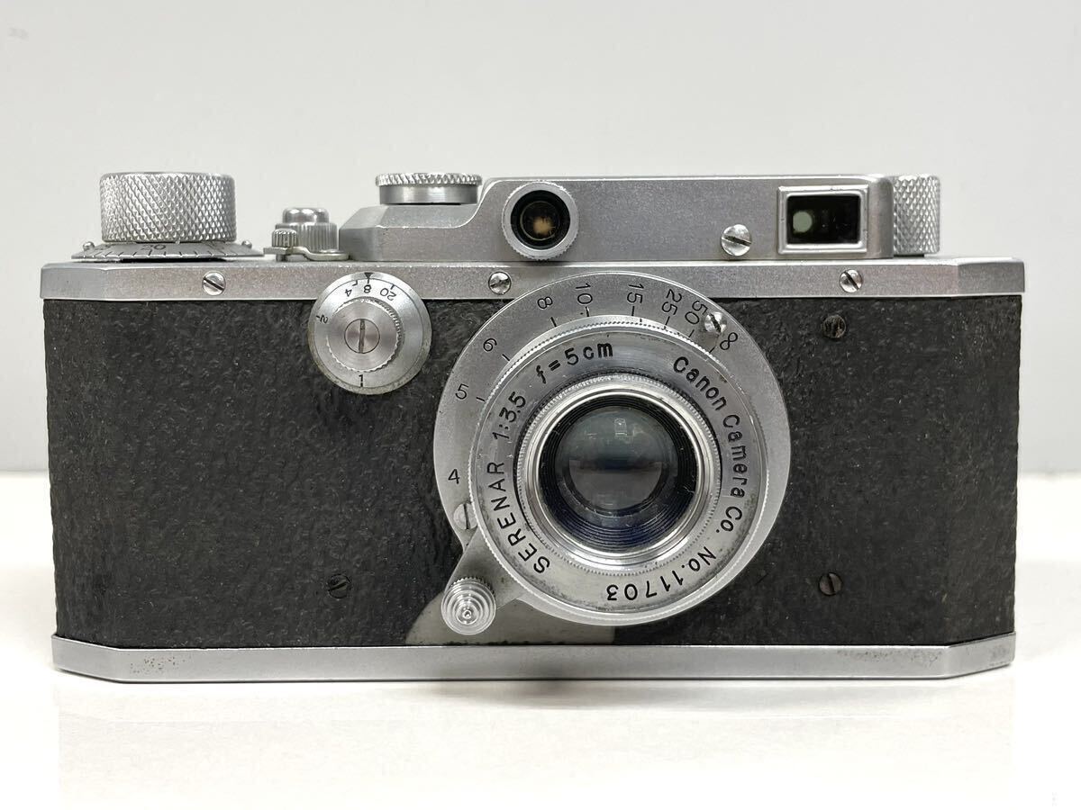 希少 キャノン Canon SⅡ フィルムカメラ レンジファインダーカメラ SERENAR 1:3.5 f=5cm レンズ Made in Occupied Japan 刻印 _画像1
