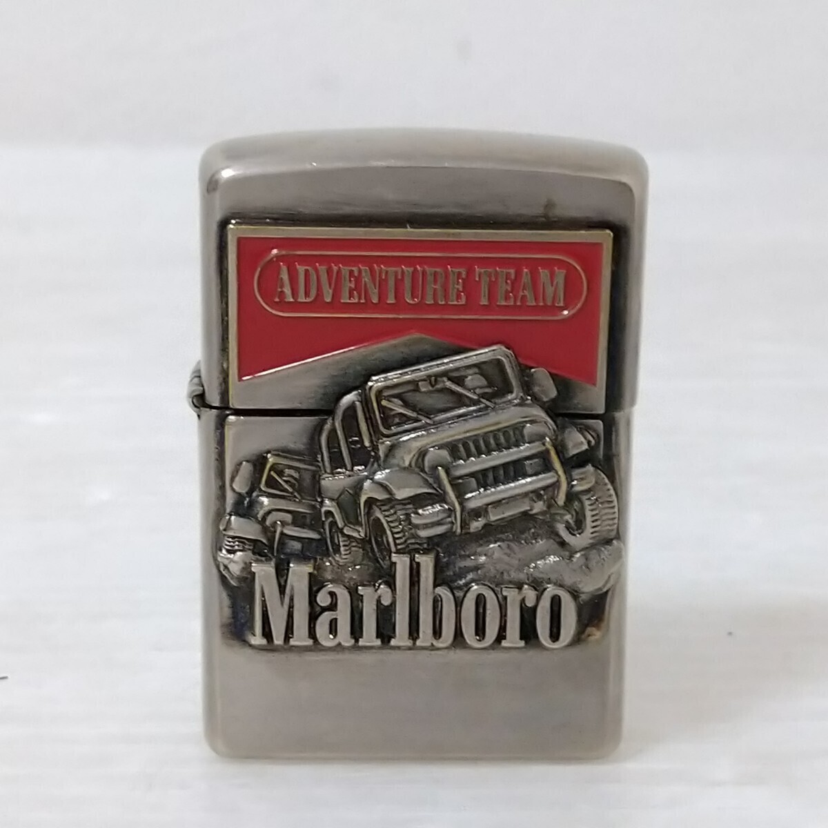 ZIPPO ジッポー Marlboro ADVENTURE TEAM マルボロ アドベンチャーチーム メタル張り オイルライター 喫煙具 火花確認済みの画像2