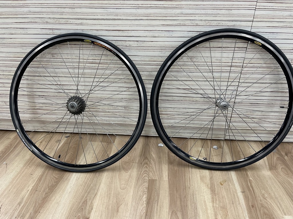 【1円スタート】 シマノ SHIMANO 【現状販売品】ホイール カセットスプロケット ハブ shimano：HB7700 FH-6500/MAVIC:EXP33の画像1