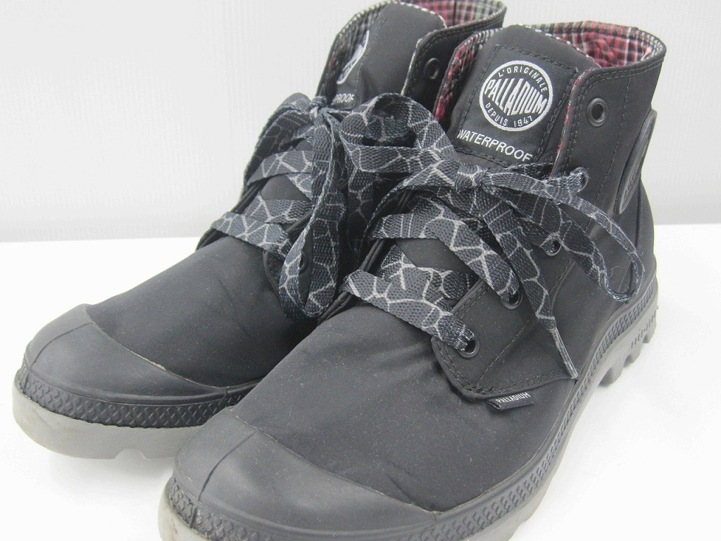 パラディウム PALLADIUM 【並品】 レインシューズ ブラック 93085_画像1