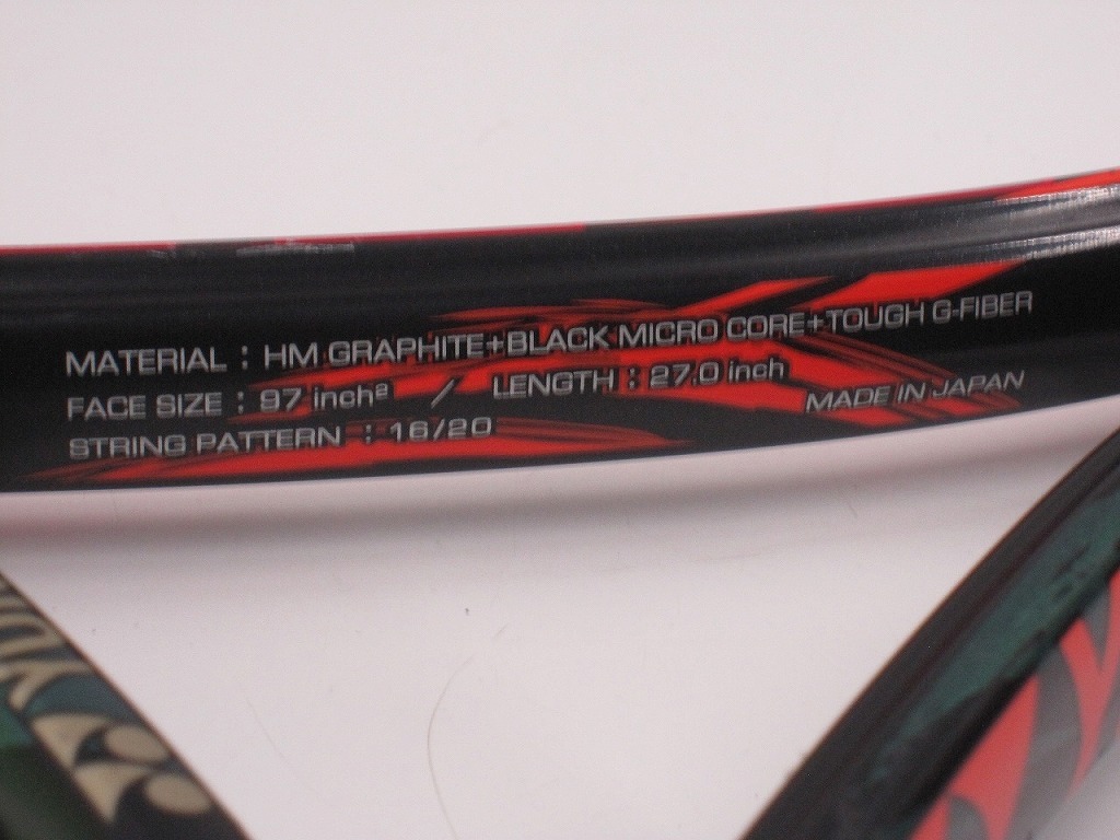 ヨネックス YONEX 【並品】 硬式テニスラケット 赤/黒/緑 VCORE DualG　97_画像5