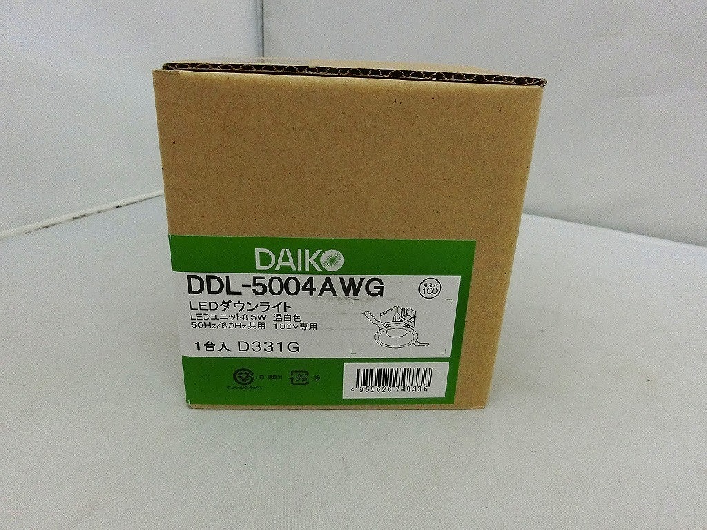 期間限定セール 【未使用】 大光電機 大光電機 LEDダウンライト 光源色：温白色 DDL5004AWG_画像2