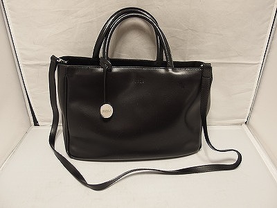 期間限定セール フルラ FURLA レザー トートバッグ ２WAY ブラック_画像1