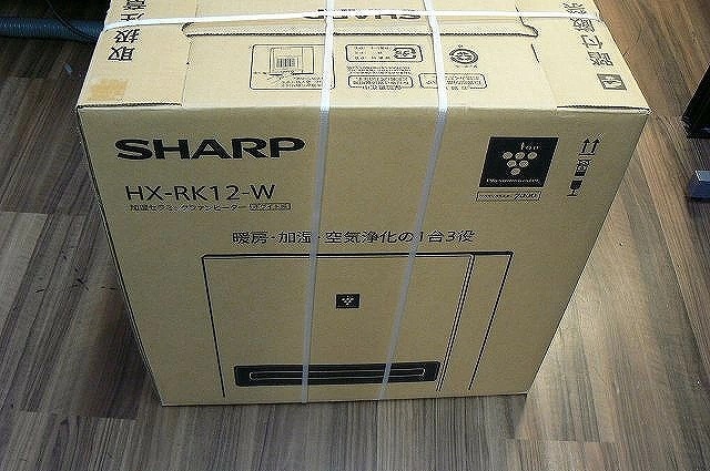 【未使用】 シャープ Sharp 【未開封】 加湿 セラミックファンヒーター 暖房 加湿 空気清浄 ３台一役 ＨＸ-ＲＫ12-Ｗ_画像2