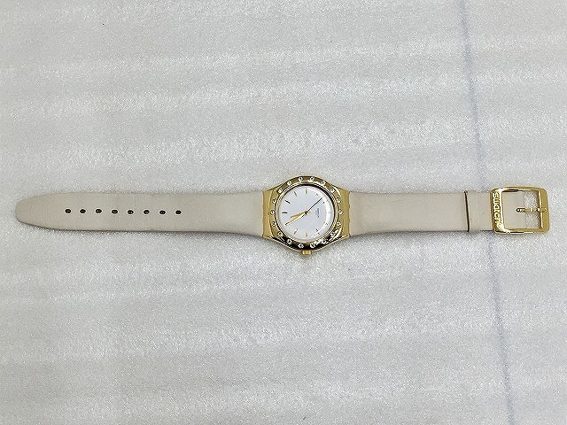  Swatch Swatch LINUSA Irony Medium Stone кожа женский кварц наручные часы Gold YLG137