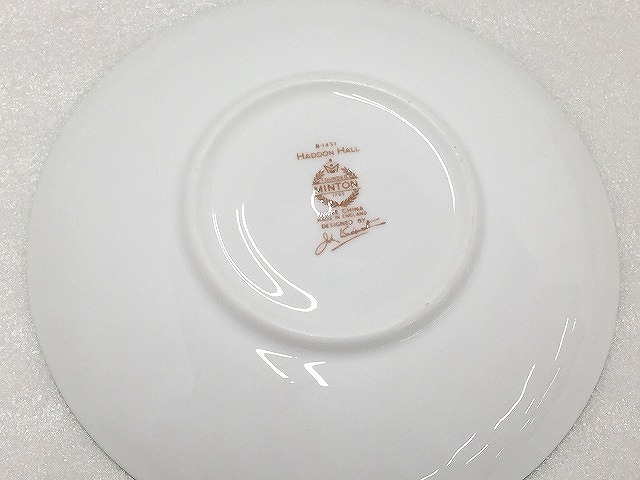 ロイヤルドルトン Royal Doulton 【難有品】 MINTON HADDON HALL ミントン ハドンホールグリーン ペア カップ＆ソーサー_画像8