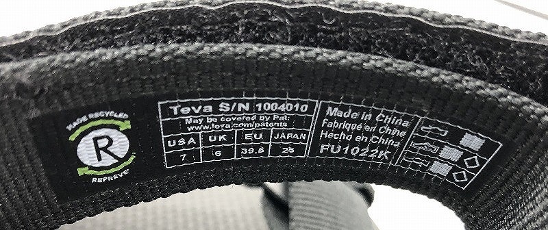 【未使用】 テバ Teva ORIGINAL UNIVERSAL - URBAN ストラップサンダル 25cm ブラック 1004010_画像3