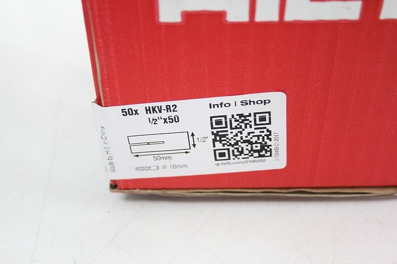 【未使用】 HILTI フラッシュアンカー HKV-R2 1/2"x50 (50本入) 2168252の画像3