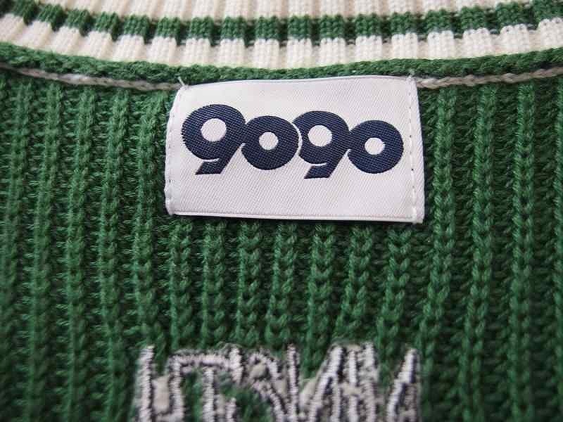 9090（ナインティナインティ） 9090 Angel Line Knit Vest メンズ トップス ニットベスト グリーン_画像4