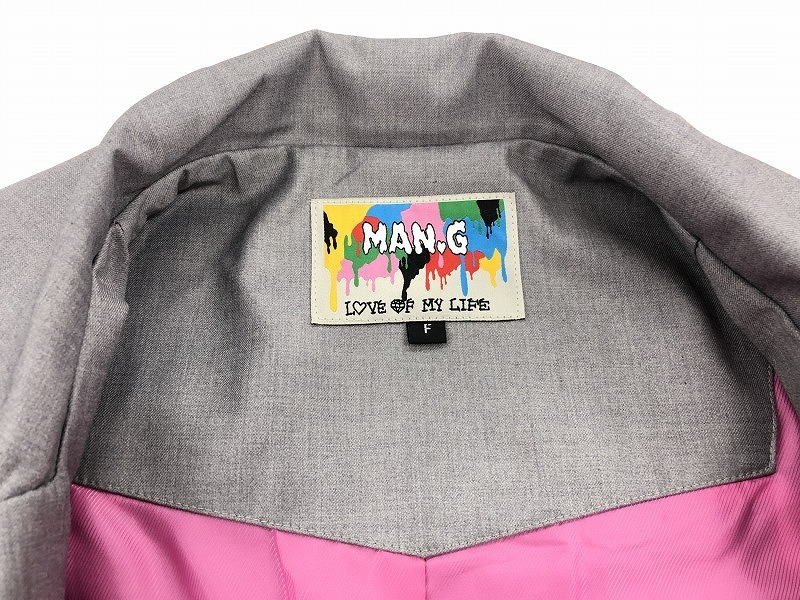 【MAN.G】マン ジー レディース アウター ロングジャケット コート フリーサイズ グレー系 MGOT21FWGYの画像2