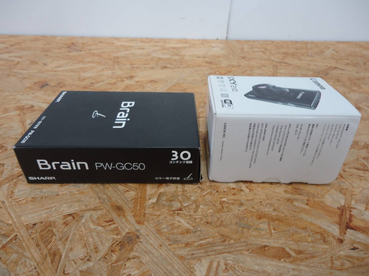 160-A④361 Brain PW-GC50 シャープ カラー電子辞書 IXY 210（シルバー）/Canon デジカメ セット