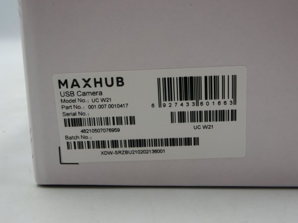 【未使用・未開封品】 MAXHUB WEBカメラ マイク内蔵 保証書あり 対応OS Windows/Mac UC-W21 未使用 1FA3-LP-4MA547の画像4