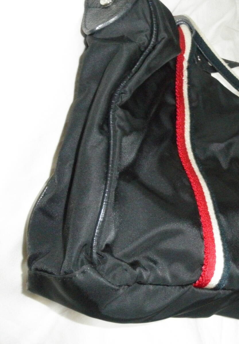  Orobianco Orobianco [ чёрный ] A4 соответствует телячья кожа нейлон портфель ручная сумочка плечо Logo Италия производства USED б/у нестандартный возможно 